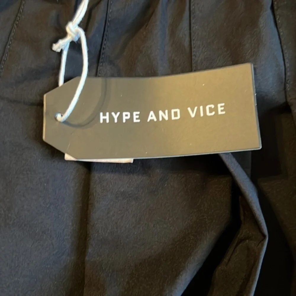 Hype And Vise black high waist mini skirt with built in shorts GAME DAY OK ST